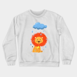 Baby Lion and his duck Crewneck Sweatshirt